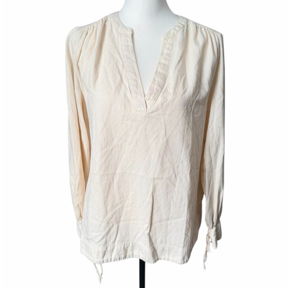 Old Navy The classic Shirt Long Sleeve Off White / Natural color Medium